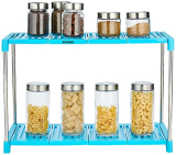 Amazon Brand – Solimo Stainless Steel Kitchen Organiser Rack With 2 Shelves