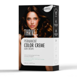 Thriveco Crème Permanent Hair Color | 100% Grey Coverage | Hyaplex™ Bond-Building Technology | Long-Lasting, Damage-Free Color | Ammonia-Free | Nourishing & Anti-Aging Formula For Men & Women (Dark Brown)