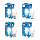 Philips Ace Saver 9 Watt Led Bulb, Base B22 (Cool Day Light), Pack Of 4
