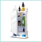 Branco Bathroom Cabinet With Mirror | Storage Organiser | Strong Plastic Bathroom Shelves Wall Mounted | Bathroom Accessories| Mirror Cabinet 21 X 12 Inches