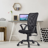 Green Soul® Seoul Office Chair, Mid Back Mesh Ergonomic Home Office Desk Chair With Comfortable & Spacious Seat, Rocking-Tilt Mechanism & Heavy Duty Metal Base (Smart Black)