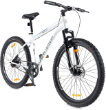 Urban Terrain Bolt Ut5000S27.5 Steel Mtb-Disc Brakes, And Mobile Tracking App Tracking 27.5 T Road Cycle(Single Speed, White)