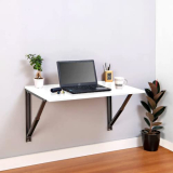 Artemist Wall Mounted Folding Table For Home Office, Laundry Room, Wall Mounted Fold Down Desk For Small Saving Spaces, Kids Floating Desk For Dining, Room, Study Table (16X24 Inch White)