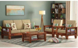 Mamta Fabric 2 + 1 + 1 Sofa Set(Brown, Knock Down)