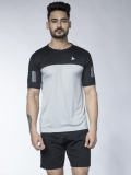 Tees Sports Solid Men Round Neck Black T-Shirt