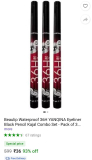 Waterproof Eyeliner ( pack of 3 ) at ₹36 Apply Coupon / Min Qty 3
