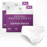 Azah Disposable Period Panties For Women Leak Proof (Pack Of 12) 500Ml Absorbent After Delivery And Night Period Panties With 360° Leak-Proof Technology | M-L