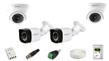 Impact By Honeywell 2 Mp Cctv Kit Without Dvr I With 4 Cctv Cameras I 1 Hard Disk & Accessories I I-Mkit4Ch-1 I Made In India I White