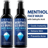 ARATA Menthol Ice Burst with 1% Salicylic Acid | Treats Pimples & Acne| All Skin Types Face wash Face Wash(200 ml)