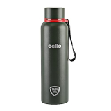 Cello Duro Tuff Kent Stainless Steel Vacuum Insulated Flask 750Ml, Green | Hot & Cold Water Bottle With Screw Lid | Scratch Resistant Dtp Coating Flask | Double Walled Silver Bottle For Home, Office