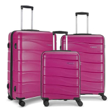 Aristocrat Plastic Hard 75 Cms Luggage- Luggage Set(Olymbtrrd_Rosered)