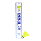 Konex Nylon Shuttlecock | Stable Flight & Fast Recovery (Yellow, Pack Of 12)