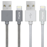 Airplus Ap-Ax-905-Sgry/Sil 8 Pin Lightning To Usb Cable For Smartphone – 3.2 Feet (1 Meter) (Space Grey-Silver, Pack Of 2)