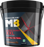 MUSCLEBLAZE Super Gainer XXL, For Muscle Gain Weight Gainers/Mass Gainers(4 kg, Chocolate)