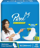 Paree Dry Feel Xl Sanitary Pads For Women With Leakage Protection & Quick Absorbption Sanitary Pad(Pack Of 42)