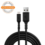 Amkette Tough Pro Micro Usb Durable Braided Fast Charging Cable For Smartphone (1.5 Meters, Black)