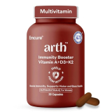 Arth Immunity Booster | Daily Immune Support With Vitamins A, D3 & K2 | Emcure Pharmaceuticals Ltd. | 30 Veg Capsules