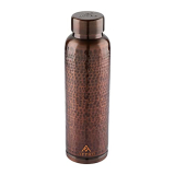 Attro Aarogyam Neer Vintage Hammered Finish Copper Water Bottle,1000 Ml, Standard