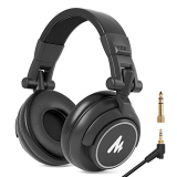 Maono Ar Studio Headphones, Stereo Monitor Closed Back Headsets With Detachable Cable And 50Mm Driver For Dj, Recording Studio, Gaming, Singing, Mobile, Pc, Slivermaono Au-Mh601S Wired Over E