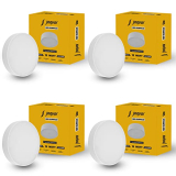 Jaquar 12W LED Gem Trimless Round Surface Mount Down Light | No False Ceiling Required | Natural White(4000K) | (Pack of 4)