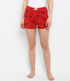 Curare Printed Women Red Night Shorts