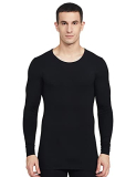 Fruit Of The Loom Soft Cotton Blend Long Sleeve Thermal Top For Men | Comfortable Fit | Black Pack Of 1