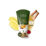 Lotus Botanicals Ubtan De-Tan Radiance Face Wash | Infused With 24K Gold | For Glowing & Rejuvenated Skin, Anti-Tan | No Silicon, No Sulphates, Non-Comedogenic, | 100Ml