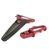 Borner Plastic Peeler 3 In 1 Set With Steel Blades For Vegetables, Fruits – Kitchen Y Shape, Straight Peeler With Non-Slip Handle (Red)