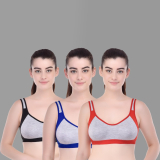 Yana Women Sports Non Padded Bra(Red, Blue, Black)