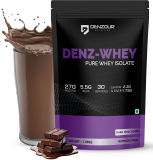 Denzour Nutrition Denz-Whey Pure Whey Isolate Protein Powder Whey Protein(1.08 Kg, Dark Chocolate)