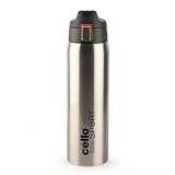 Cello Skipper Vacuum Insulated Flask | Hot And Cold Water Bottle | Thermosteel Bottle For Office, Home, Travel | 750Ml, Silver
