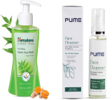 Himalaya Puriying Neem Face Wash 200Ml & Pume Face Cleanser, Anti Ageing 100Ml(2 Items In The Set)