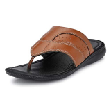 Burwood Men Bwd 136 Tan Leather Flip Flops Thong Sandals-9 Uk/India (43 Eu) (Bw 138)
