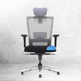The Sleep Company Smartgrid Stylux Ergo High-Back Chair For Office & Home | Patented Smartgrid Technology | Spinepro Adjustable Cushioned Lumbar Support | Enduring Design | Ergonomic Chair | Made In India | (Iconic Grey)