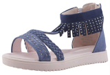 Khadims Girls Blue Flat Sandal-13 Kids Uk (62400262490004)