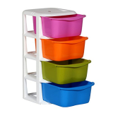 Cello Cuboid Storage Unit With 4 Drawers (White)