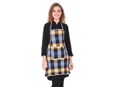 Glun® Unisex Waterproof Kitchen Apron For Men & Women, Check Design With Front Centre Pocket Pack Of 1 Apron (Yellow Check)