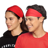 Boldfit Gym Headband For Men And Women – Sports Headband For Workout & Running, Breathable, Non-Slip & Quick Drying Head Bands For Long Hair (Red), One Size