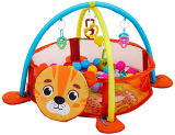 Supples Baby Play Gym Pool/Mat, Activity Play Gym For Baby With Hanging Toys, Baby Bedding For Newborn For 2+ Months (Lion Face)