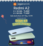 Redmi A2 | Sale Today, 12 PM⚡️ 2 + 32GB – Rs 5,999⚡️ 4 + 64GB – Rs 7,499₹500 Discount with HDFC Cards