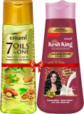 Emami 7 Oils In One 500Ml + Kesh King Shampoo Damage Repair 340Ml(2 Items In The Set)