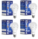Halonix 14W Emergency Bulb|Rechargeable Emergency Bulb for Power Cuts|Backup : 4hrs|Cool Day Light|Pack of 4|Rechargeable Emergency Light |, b22d, LED