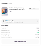 📛Hypd : BSC 5 Razors + Shaving Gel ComboFlat 45% Off at Just ₹199 OnlyLink – Code- BSC45COD+Free Shipping