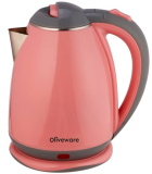 Sopl-Oliveware Elegant Electric Kettle By Oliveware|1 8 Litre|360 Degree Rotation|Heat Protection Handle|Automatic Power Off Pink, 1800 Ml