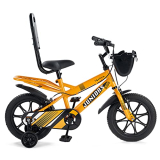 Lifelong Llbc1402 Juniors Ride Kids Cycle 14T With ‎Training Wheel, Mudguard For Boys And Girls| 95% Assembled, Frame Size: 12 Inch | Ideal Height : 3 Ft + |Ideal For 2 To 5 Years (Orange)