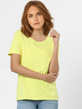 Vero Moda Solid Women Round Neck Green T-Shirt