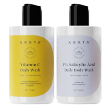 Arata Skin Care Body Wash Combo For Smooth & Glowing Skin | Prevents Bacne | Reduces Dark Spots & Pigmentation | Long-Lasting Fragrance | Paraben-Free & Silicone-Free | 600 ML (Pack of 2)