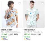 HIGHLANDER Men Shirts at ₹262