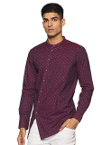 The Indian Garage Co Men’S Cotton Kurta (1018-Sk03-07_Red_L)