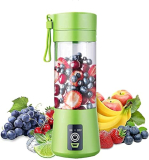 Fokrim Plastic Portable Usb Juicer Blender For Juices And Smoothie, Milk Shakes, 380Ml, Built-In Jar (Multicolor), 50 Watts